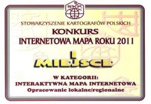 I miejsce w konkursie "Internetowa Mapa Roku 2011"